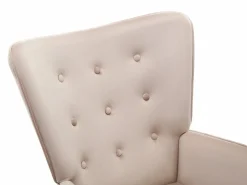 Vente-unique Sillón de terciopelo capitoné. Estilo escandinavo. VATELY