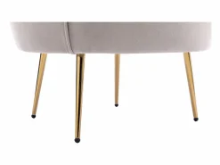 Hot Vente-unique Sillón de terciopelo gris estilo art decó DANDELION Topo