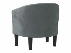 Hot vidaxl Sillón de terciopelo oscuro Gris