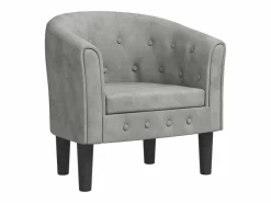Clicnbuy Sillón de terciopelo claro