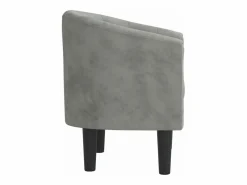 Clicnbuy Sillón de terciopelo claro