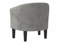 Clicnbuy Sillón de terciopelo claro