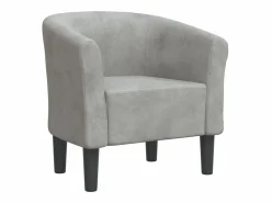 Clicnbuy Sillón de terciopelo claro