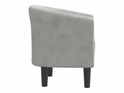 Clicnbuy Sillón de terciopelo claro