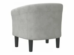 Clicnbuy Sillón de terciopelo claro