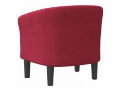 Clearance Sillón de terciopelo tinto Sillón Estilo Cabriolet