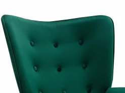 New Sillón de terciopelo verde capitoné. Estilo escandinavo. VATELY Sillón|Sillón Escandinavo