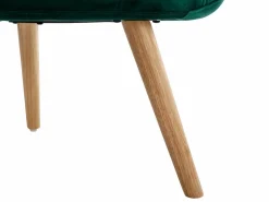 Vente-unique Sillón de terciopelo estilo escandinavo capitoné LUOSTO