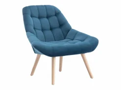 Clearance Vente-unique Sillón de terciopelo verde azulado estilo escandinavo LUOSTO Azul verdoso