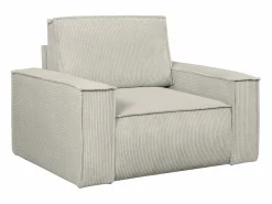 Vente-unique Sillón derecho de pana con estilo design AMELIA Beige