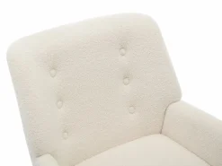 Sillón derecho de tela rizada estilo escandinavo SERINO Sillón|Sillón Escandinavo