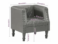 Clicnbuy Sillón diseño de cubo cuero de cabra auténtico