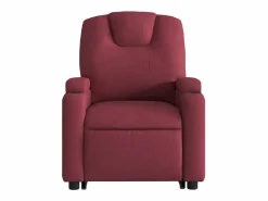 vidaxl Sillón eléctrico reclinable elevable de tela tinto
