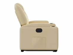 New vidaxl Sillón eléctrico reclinable elevable de tela color Crema