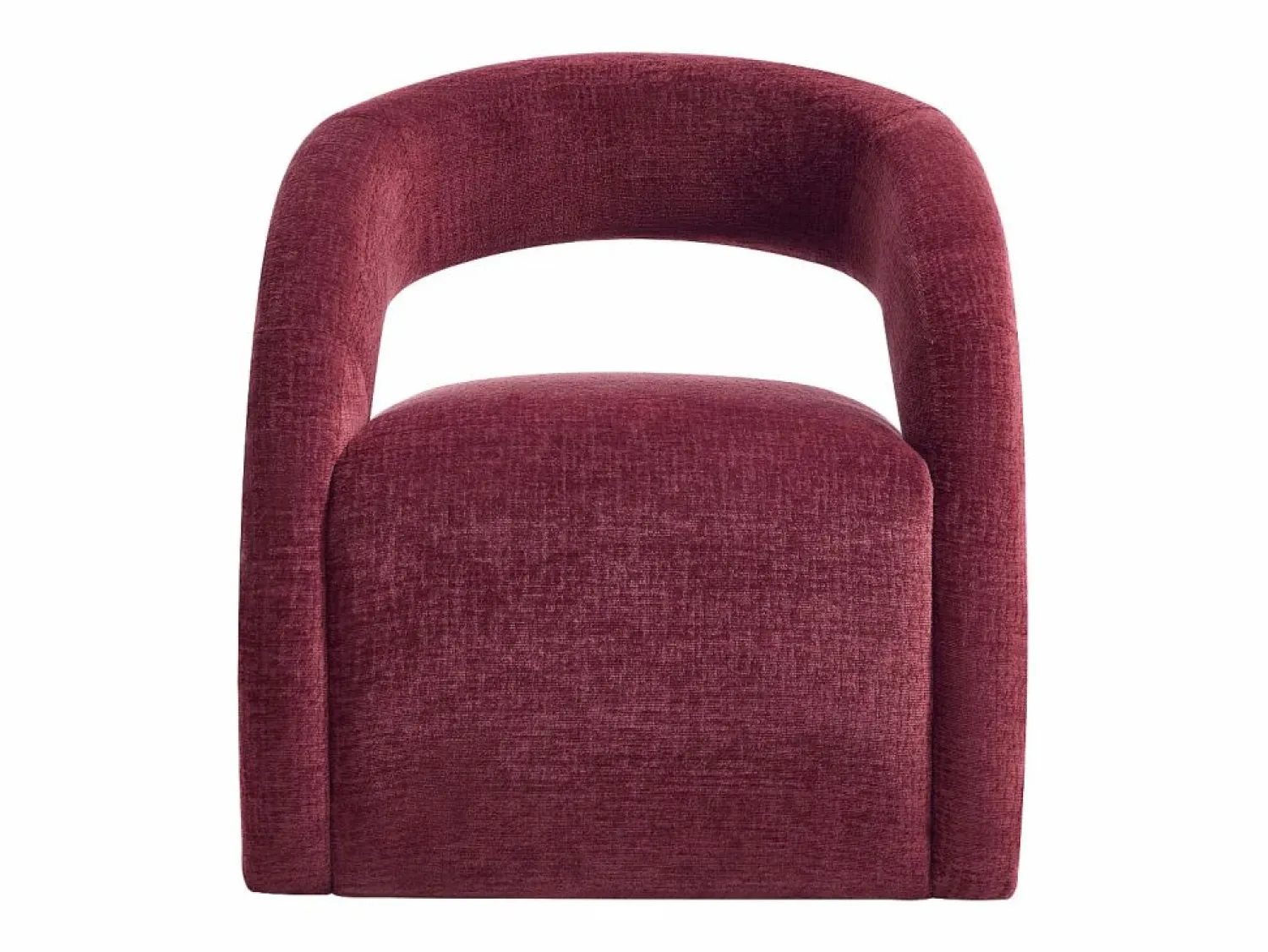 Maison Céphy Sillón en chenilla color burdeos LUCIOTA