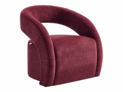 Maison Céphy Sillón en chenilla color burdeos LUCIOTA