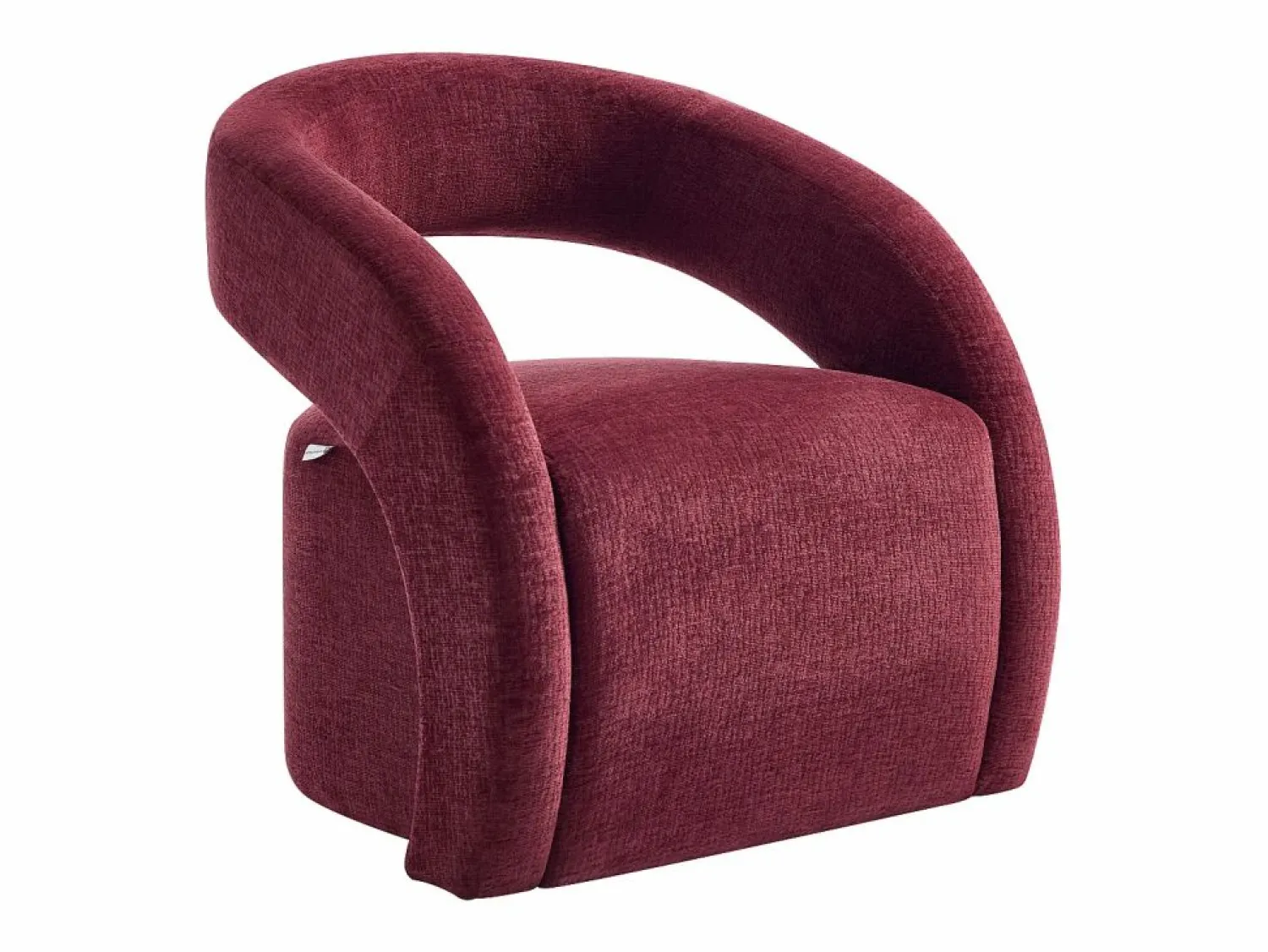 Maison Céphy Sillón en chenilla color burdeos LUCIOTA