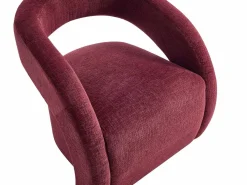 Maison Céphy Sillón en chenilla color burdeos LUCIOTA