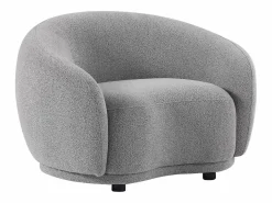 Outlet Vente-unique Sillón en tela bouclé BOVANA de Pascal Morabito Gris