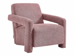 Vente-unique Sillón en tela texturizada terracota ISPARTA