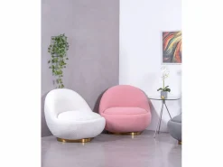 Nest Dream Sillón giratorio de diseño tapizado algodón - Corsica -
