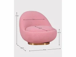 Nest Dream Sillón giratorio de diseño tapizado algodón - Corsica -