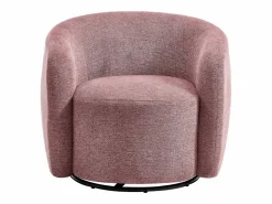 Vente-unique Sillón giratorio de tejido texturado color rojo VEREIDE