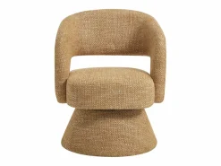 Hot Maison Céphy Sillón giratorio de tela texturizada amarillo NAROLIA Mostaza