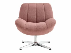 Vente-unique Sillón giratorio de tela texturizada color VOLABO
