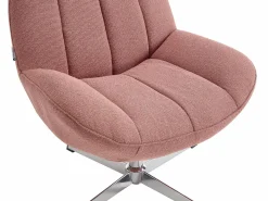 Vente-unique Sillón giratorio de tela texturizada color VOLABO