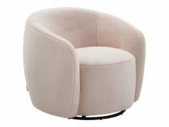 Discount Sillón giratorio en piel sintética de pelo color VEREIDE Sillón