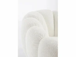 Best Sillón giratorio en tejido efecto bouclé - FLOREL Blanco