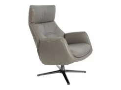 Angel Cerda Sillón giratorio reclinable piel gris oscuro 5092