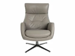 Angel Cerda Sillón giratorio reclinable piel gris oscuro 5092