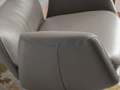 Angel Cerda Sillón giratorio reclinable piel gris oscuro 5092