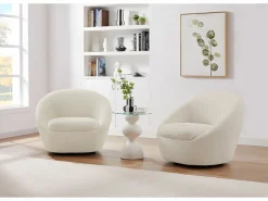 Best Sillón giratorio redondeado en tela de rizo LACARA Sillón