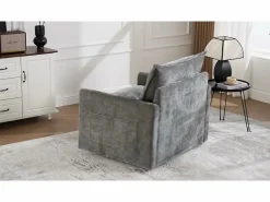 New Sillón giratorio XXL (92x74x67 cm) - Rotación 360° - Bolsillo lateral - Capacidad 300 kg Gris