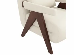 Clearance Sillón individual 64x68,5x93 cm - convertible 3 en 1 - acolchado - lino - beige + marrón Sillón Cama