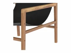 Best Sillón lounge de teca y cuero de vaca - Apache Sillón De Piel