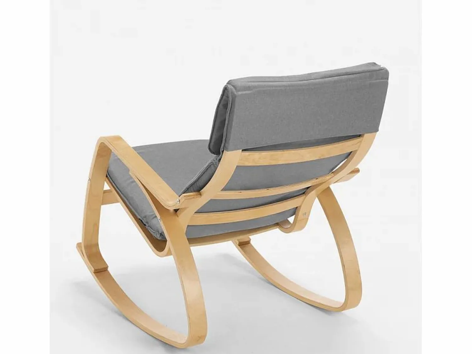 AHD Sillón mecedora de madera con diseño escandinavo Aalborg -