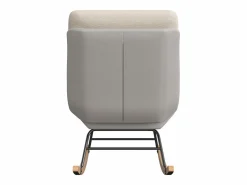Clearance Sillón Mecedora Tapizado - Con Respaldo Regulable, Para Salón - Dormitorio, Balcón - 90,5 x 74 x 98 cm Beige