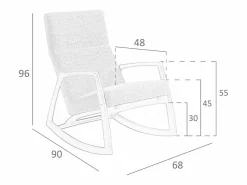 New Sillón mecedora tela 5106 Sillón Balancín