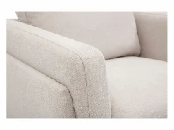 Miliboo Sillón moderno de tejido efecto aterciopelado texturizado y metal negro MOSCO