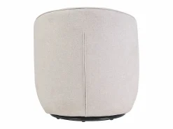 Miliboo Sillón moderno giratorio de tejido efecto aterciopelado texturizado AMBER