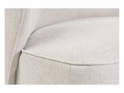 Miliboo Sillón moderno giratorio de tejido efecto aterciopelado texturizado AMBER
