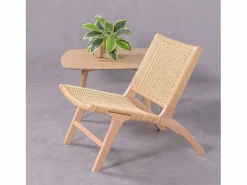 Nest Dream Sillón nórdico en madera de haya y cuerda ecológica - Liam - Haya natural