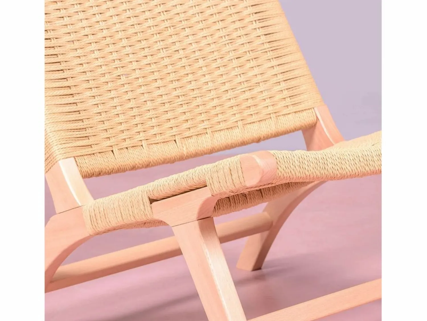 Nest Dream Sillón nórdico en madera de haya y cuerda ecológica - Liam - Haya natural