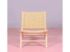 Nest Dream Sillón nórdico en madera de haya y cuerda ecológica - Liam - Haya natural