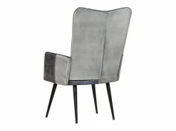 Sillón orejero de cuero auténtico canela Sillón De Piel