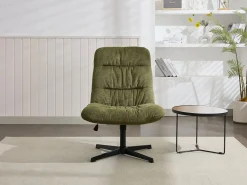 Clearance Sillón pivotante de tela jaspeado color SELENDO Sillón